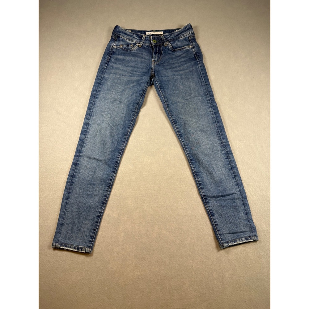 Pepe Jeans Pixie Skinny Jeans Blue Wiser Wash Mid Waist W8 Womens Denim